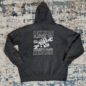 Dixxon Full Zip Hoodie Sweatshirt Men’s L Black Working Class Heroes Distressed